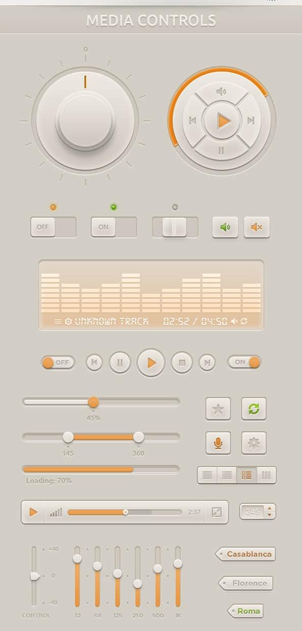 多媒体音乐播放器UI设计 灵感与实用兼备的PSD素材下载指南